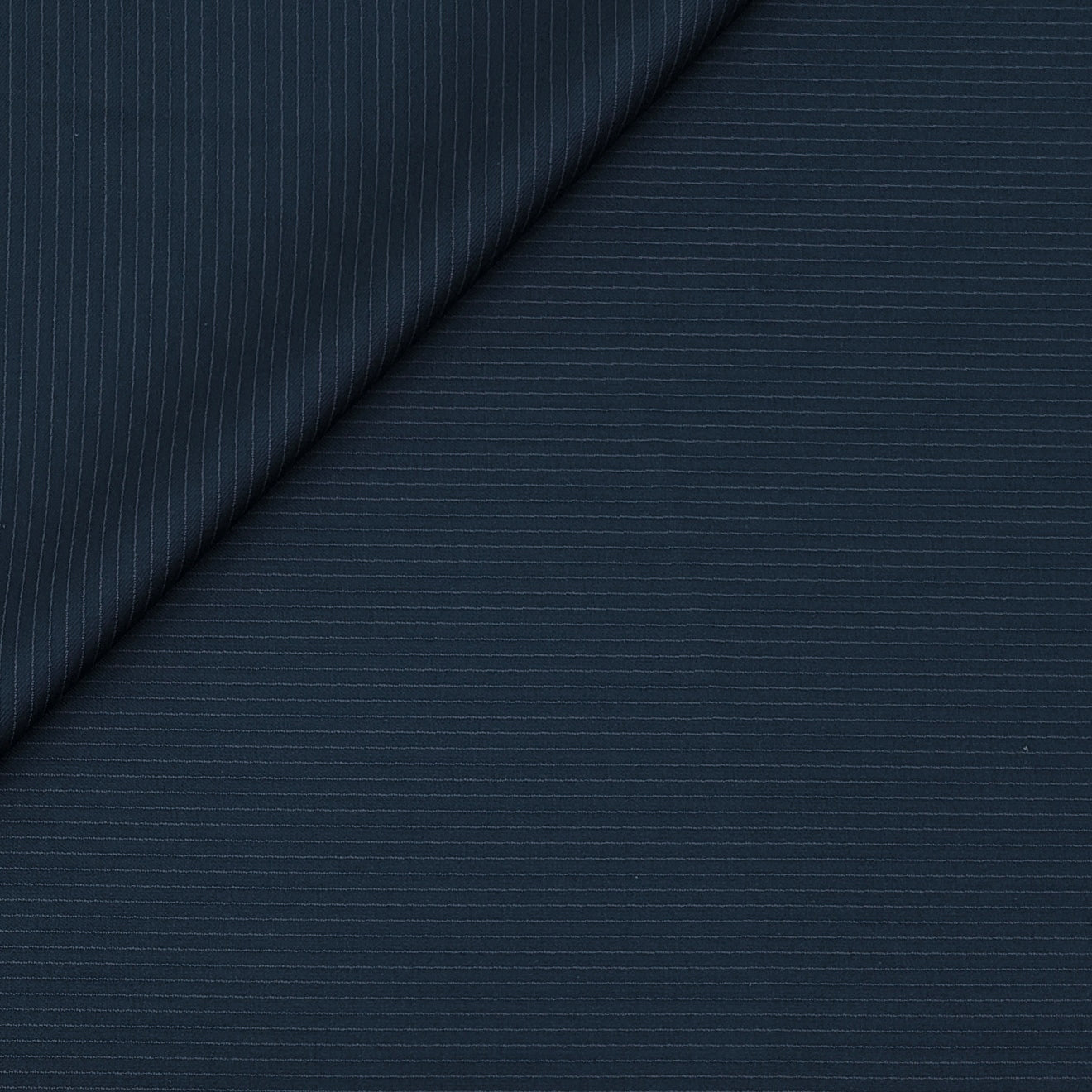 Canetti Italy Luxury 2Ply TR Pencil Stripes Suiting Fabric Colour Peacock Blue